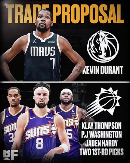 和歐文濃眉組三巨？美媒：獨(dú)行俠可用克萊+PJ+哈迪+倆首輪去換KD